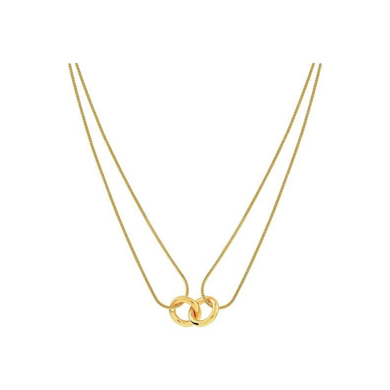 Pvd Plated Double Link Snake Chain Necklace Customized