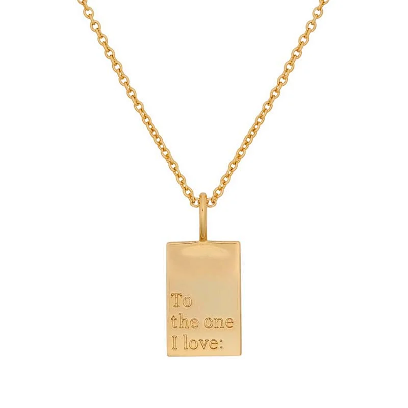 18K Gold Plated Letters Of Words Pendant Necklace