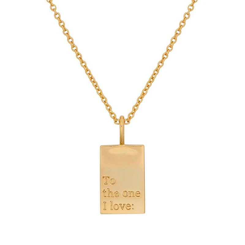18K Gold Plated Letters Of Words Pendant Necklace