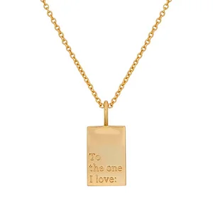 18K Gold Plated Letters Of Words Pendant Necklace