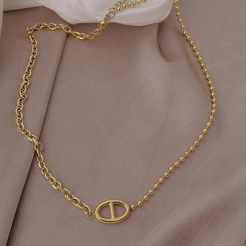 Stainless Steel Simple Thick Chain Necklace Customized