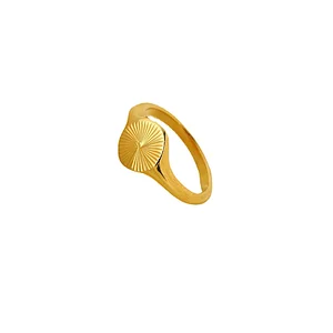 18K Gold Plated High Polished Finger Ring