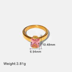 Charm Small Jewelry Colored Zircon Ring For Women