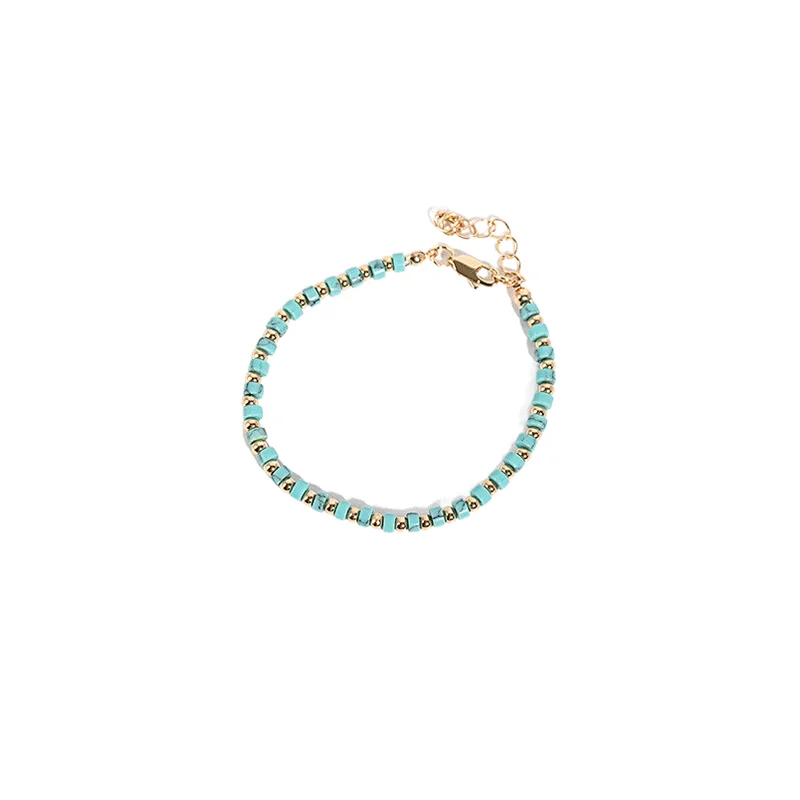 Bohemian Pink Natural Stone Beads Bracelet