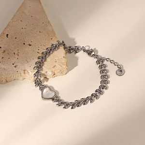 14k Gold Plated Shell Heart Shaped Girls Bracelet