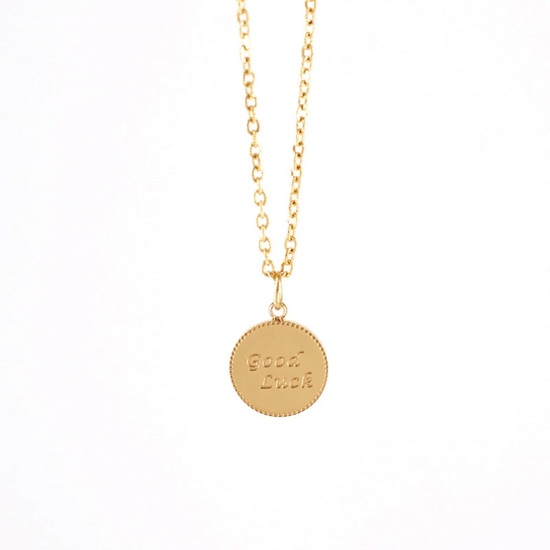 Letter Good Luck Charm Chain Necklace For Women