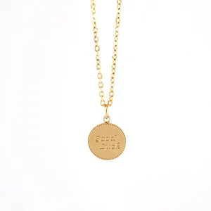 Letter Good Luck Charm Chain Necklace For Women
