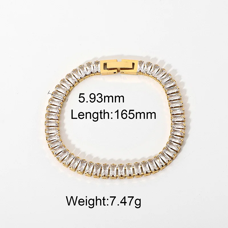 Fashion Stainless Steel Bracelet Cubic Zirconia Womens Jewelry