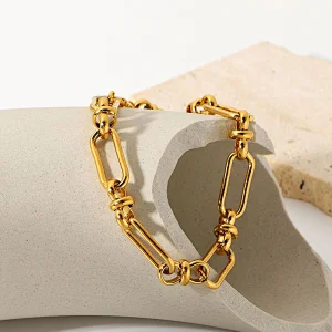Fashion Simple Chain Bracelet Stainless Steel Hollow Bracelet