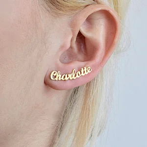 Simple Star and Letter Asymmetric Stud Earrings