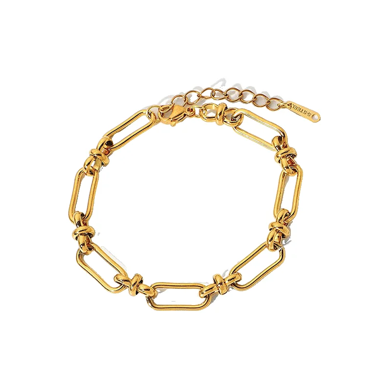 Fashion Simple Chain Bracelet Stainless Steel Hollow Bracelet