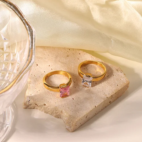 Charm Small Jewelry Colored Zircon Ring For Women