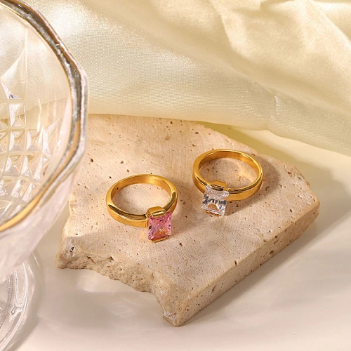 Charm Small Jewelry Colored Zircon Ring For Women