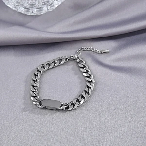 Stainless Steel Simple 18K Gold Plated Chain Bracelet