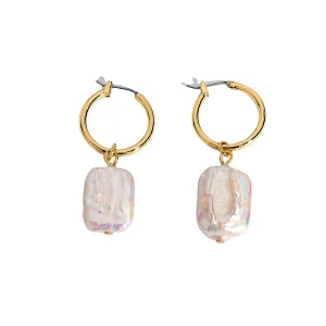 Fashion Baroque Natural Freshwater Pearl Drop Earrings Wedding