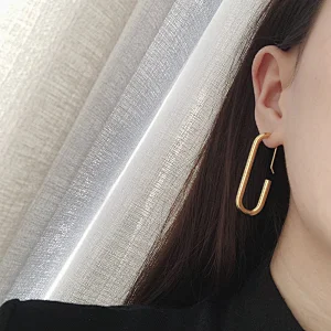 Stainless Steel Simple U Hook Earrings Custom