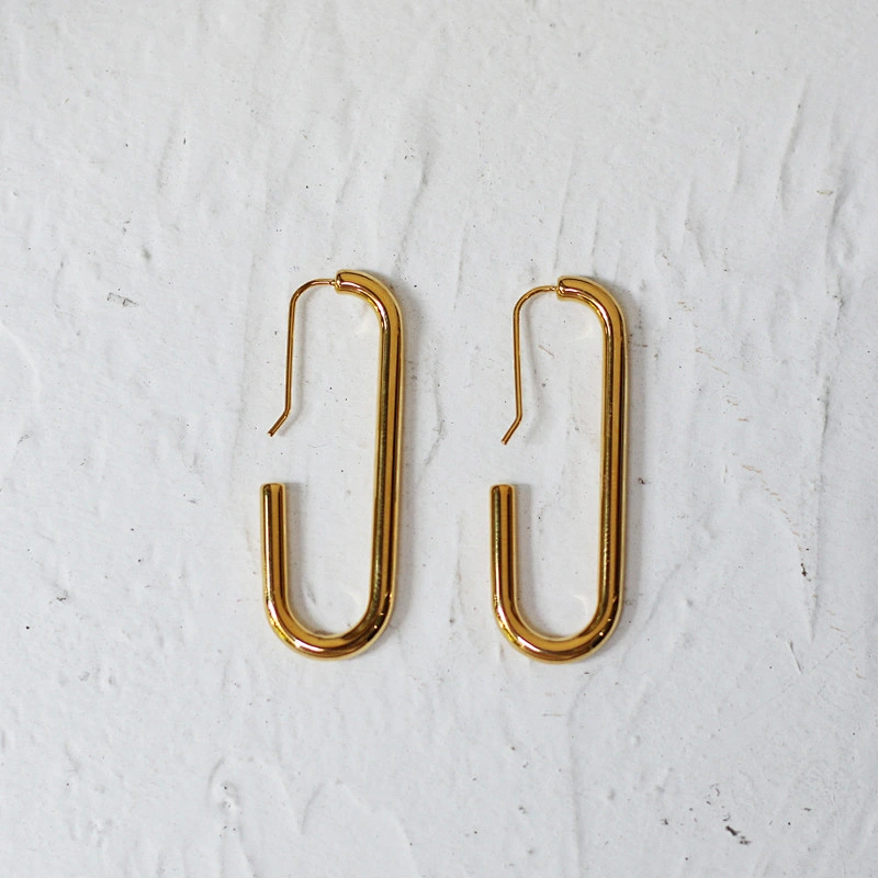 Stainless Steel Simple U Hook Earrings Custom