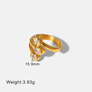 Trend Zircon Stainless Steel Ring Titanium Steel Ring Women