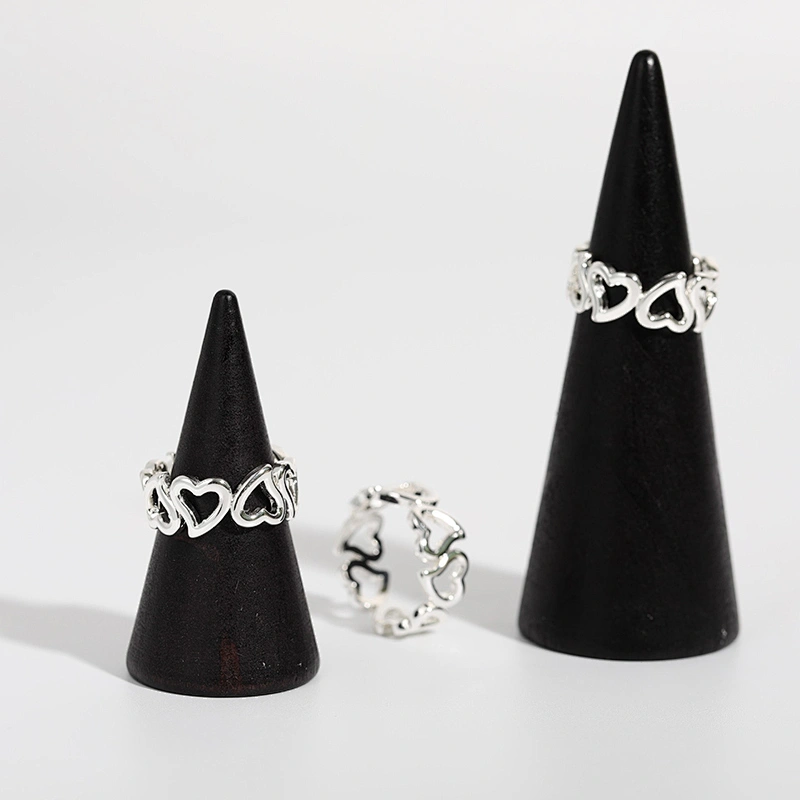 Basic Hollow Heart Ring Gold And Silver Color Manufacturer
