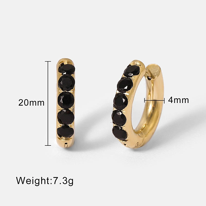 Women Round Crystal Steel Post Earrings Customize