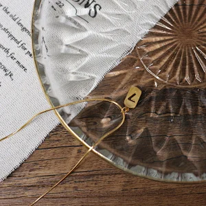 Number Square Engraved Snake Chain Necklace