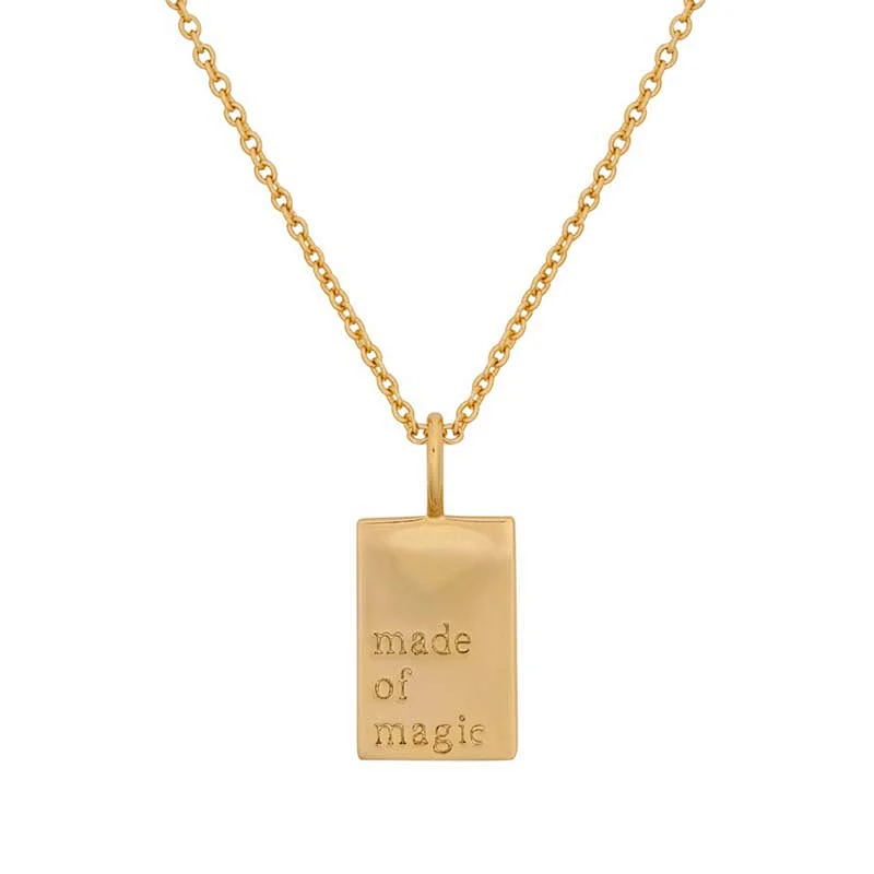 18K Gold Plated Letters Of Words Pendant Necklace