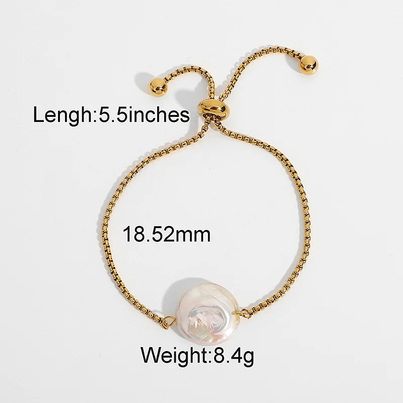 Fashion Simple Freshwater Pearl Bracelet Steel Bracelet