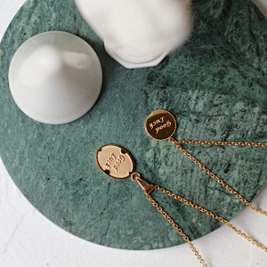 Letter Good Luck Charm Chain Necklace For Women