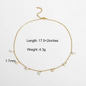 Gold Plated Freshwater Pearl Necklace Customize
