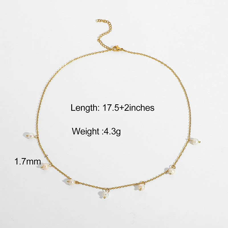 Gold Plated Freshwater Pearl Necklace Customize