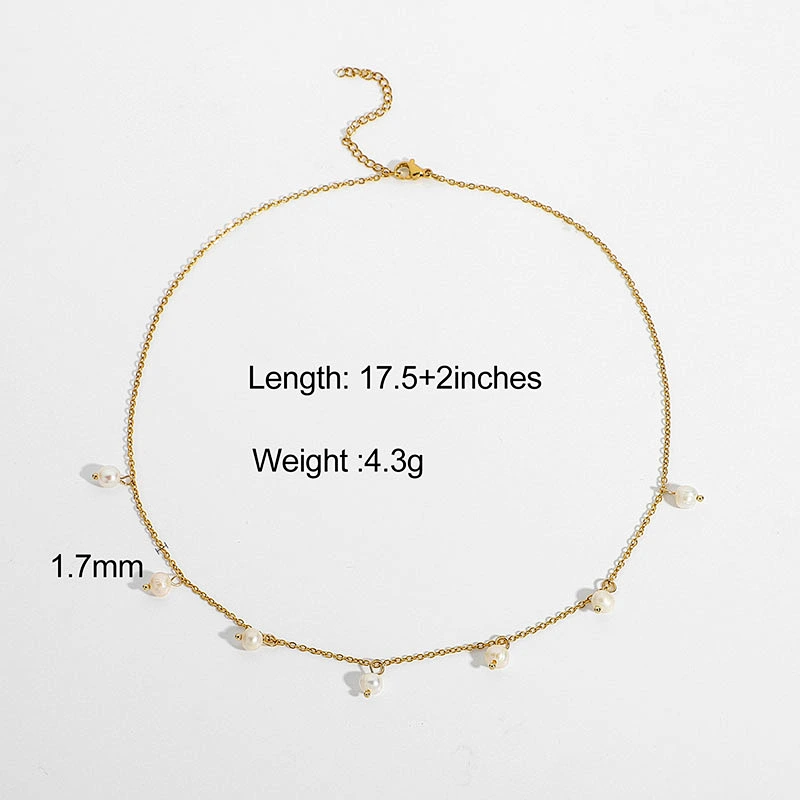 Gold Plated Freshwater Pearl Necklace Customize