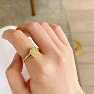 18K Gold Plated High Polished Finger Ring
