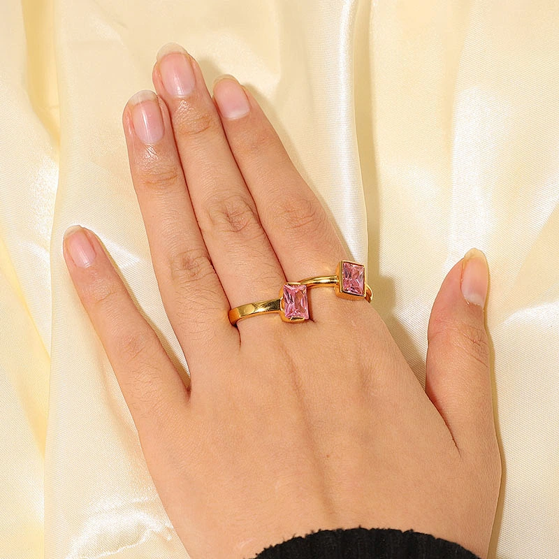 Charm Small Jewelry Colored Zircon Ring For Women