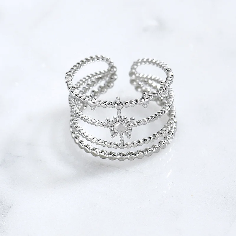 Silver Star Stainless Steel Rings For Women Manufacturer