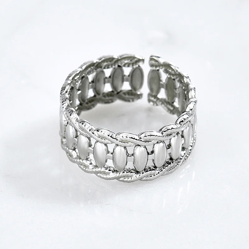 Hip Hop Style Stainless Steel Opening Rings For Women