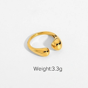 Stainless Steel Ring Ladies Adjustable Open Ring Jewelry