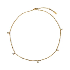 Simple Zircon Choker Necklace Steel Necklace wholesale