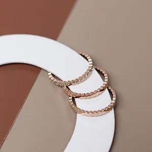 Three-Piece Set Of Geometric Rings Set For Women