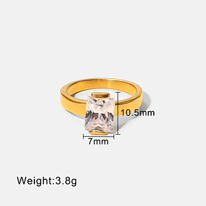 Charm Small Jewelry Colored Zircon Ring For Women
