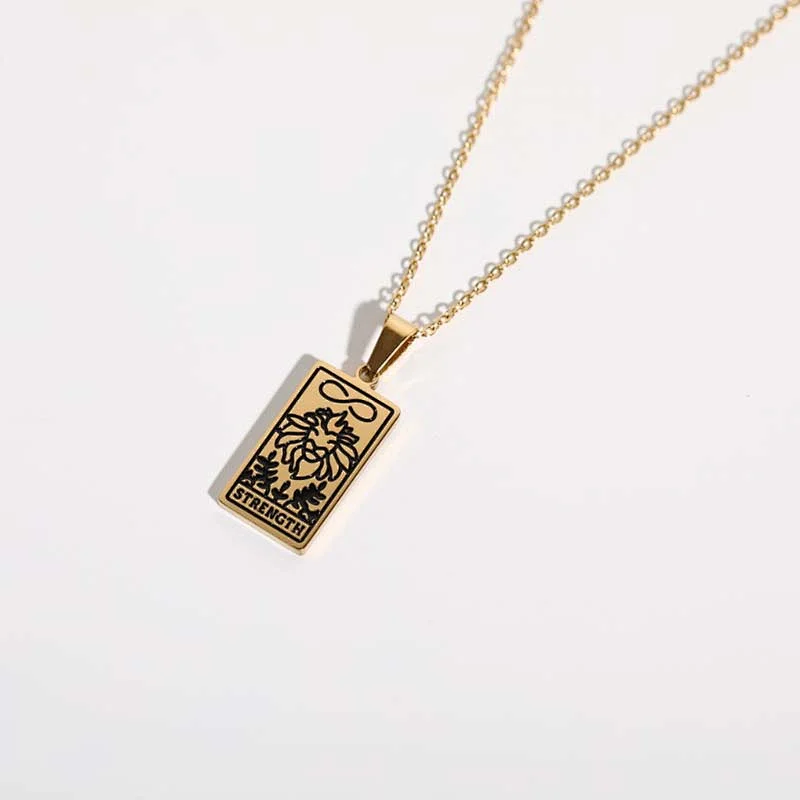 Engrave Tarot Pendant Necklace Custom