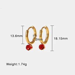 Simple Earrings Jewelry Zircon Pendant Earrings Women