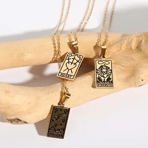 Engrave Tarot Pendant Necklace Custom