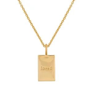18K Gold Plated Letters Of Words Pendant Necklace