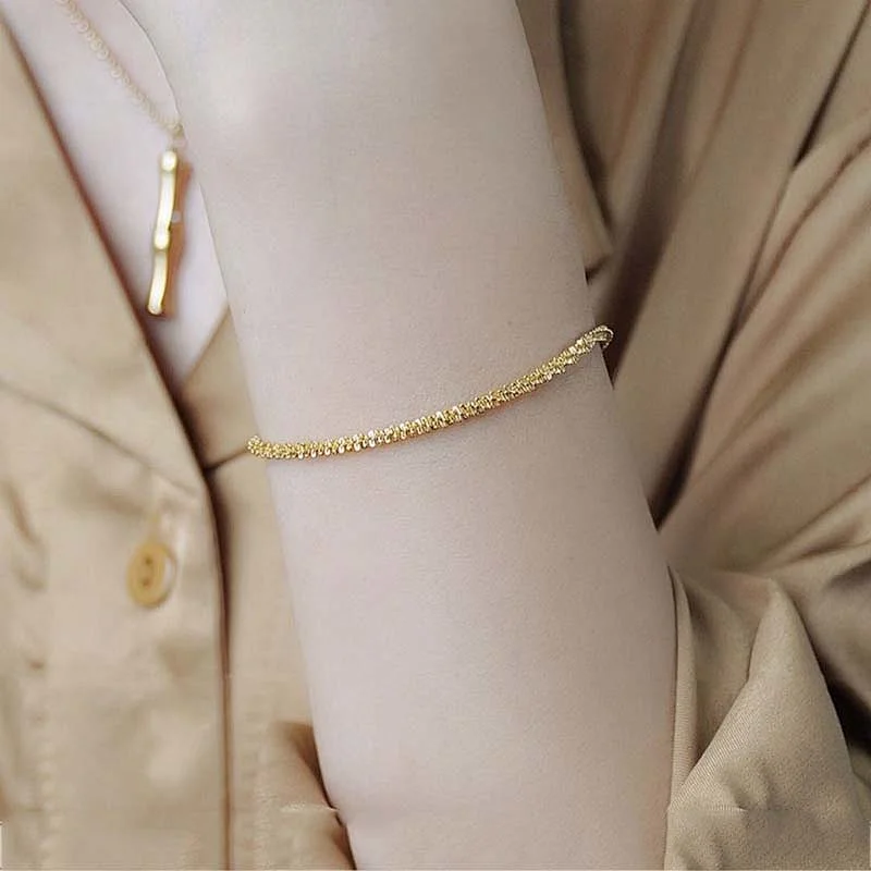 Stainless Steel Twist Simple Bracelet Customize