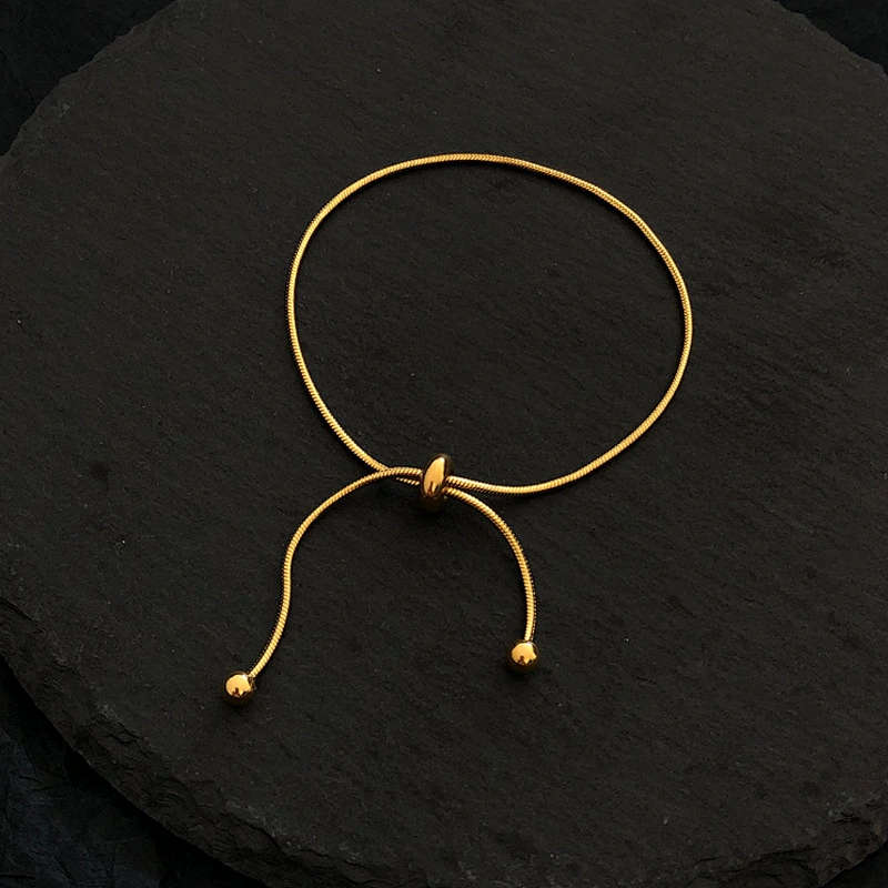 Stainless Steel Simple Slip-On Snake Chain Bracelet Customize