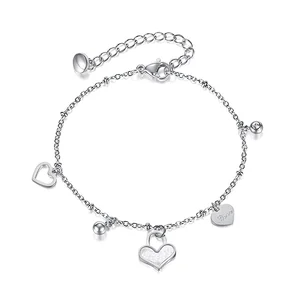 Valentines Shell Heart Charms Bracelets Custom