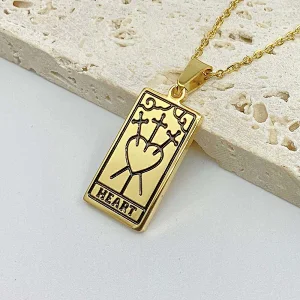 Engrave Tarot Pendant Necklace Custom