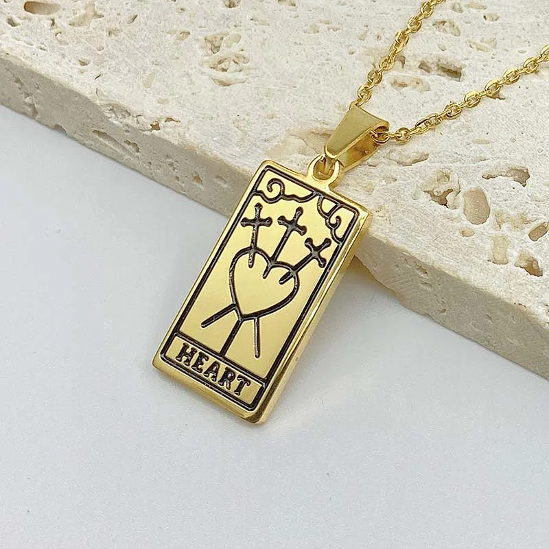 Engrave Tarot Pendant Necklace Custom