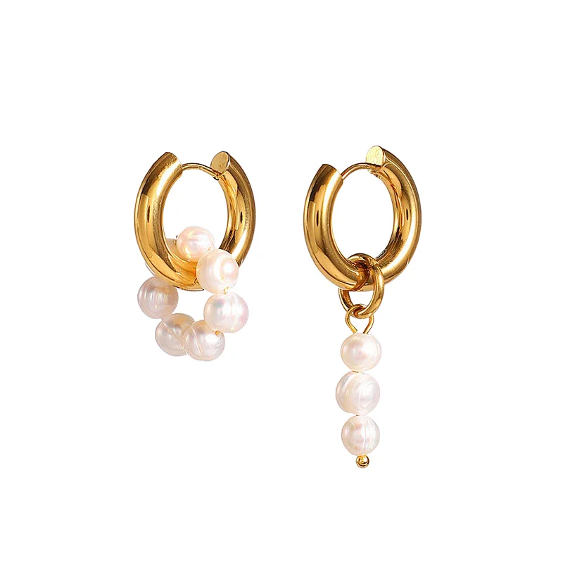 Asymmetric Earrings Freshwater Pearl Drop Earrings Jewelry