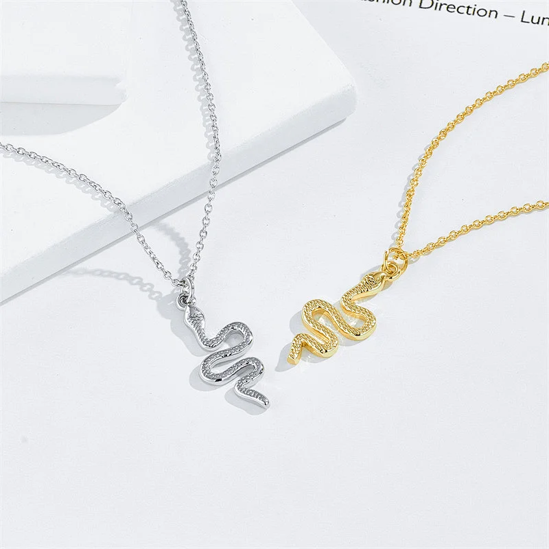 Personality Snake Pendant Choker Titanium Steel Necklace